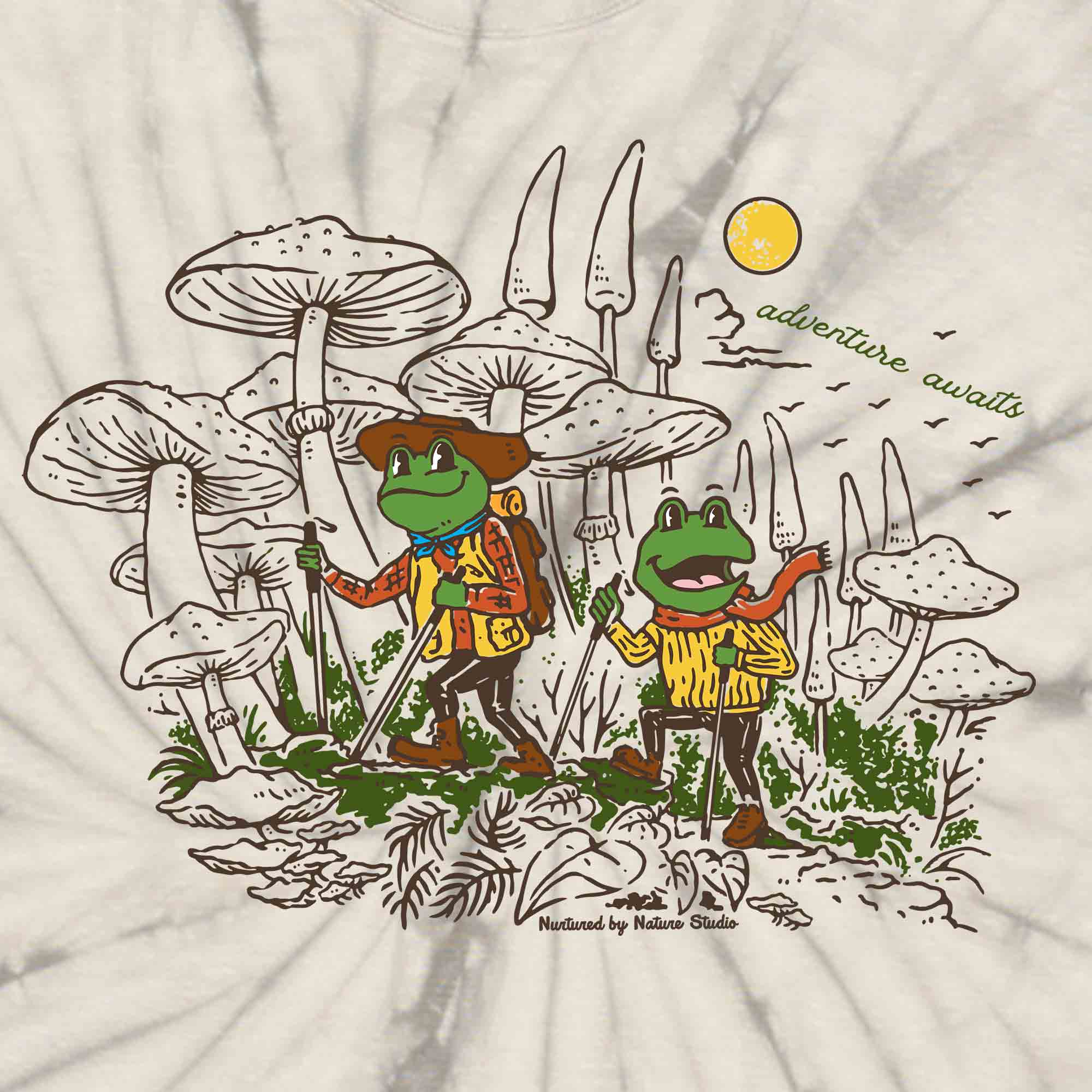 Adventure Frogs Graphic T-Shirt for Hiking, Camping, Backpacking and Gifts for Kids
