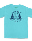 Get Outside Cute Retro Hiking Cloud Character Graphic T-Shirt by Nurtured by Nature Studio