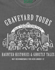 Graveyard Tours Cemetery Graphic T-Shirt with Skeleton Tourists by Nurtured by Nature Studio