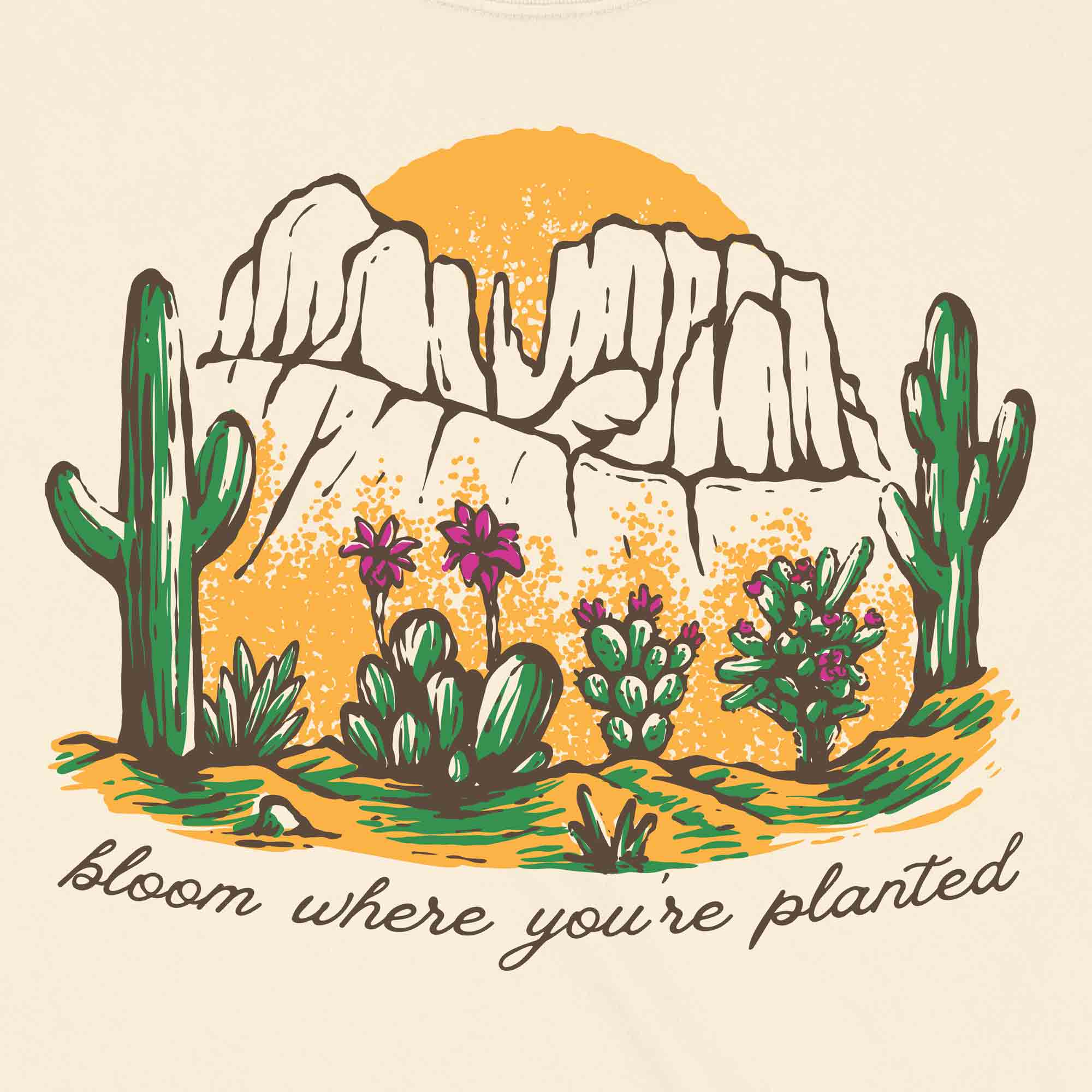 bloom where you are planted - cactus shirt