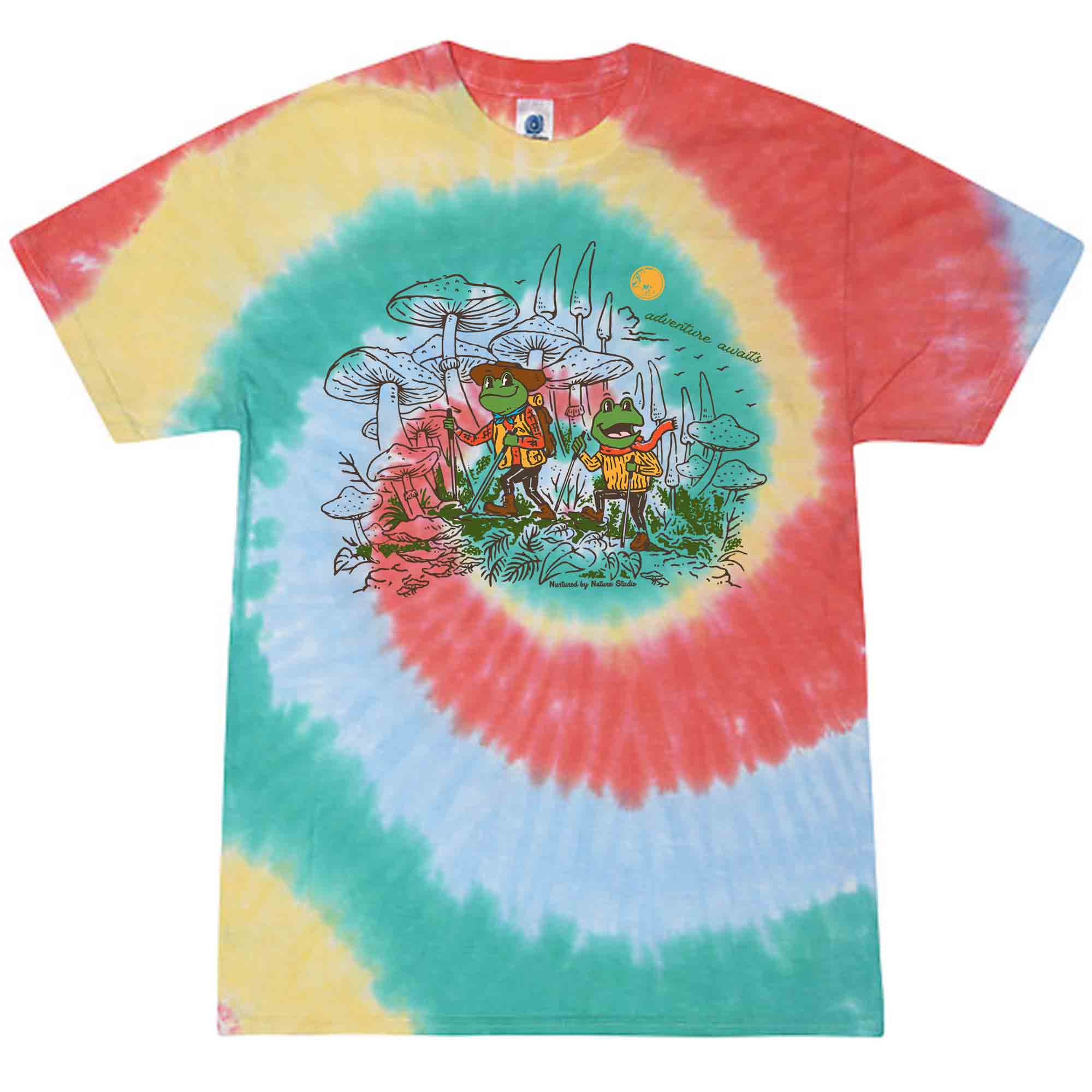Adventure Frogs Kids Tie Dye Graphic T-Shirt