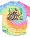 Leave No Trace Hiking Bigfoot Kids Tie Dye Graphic T-Shirt