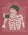 Skeleton Drinking Coffee Vintage Wash Crewneck