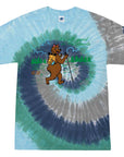 It's All Good in the Woods Hiking Bear Kids Tie Dye Graphic T-Shirt