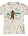 It's All Good in the Woods Hiking Bear Kids Tie Dye Graphic T-Shirt