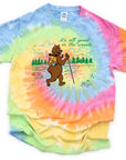 It's All Good in the Woods Hiking Bear Kids Tie Dye Graphic T-Shirt