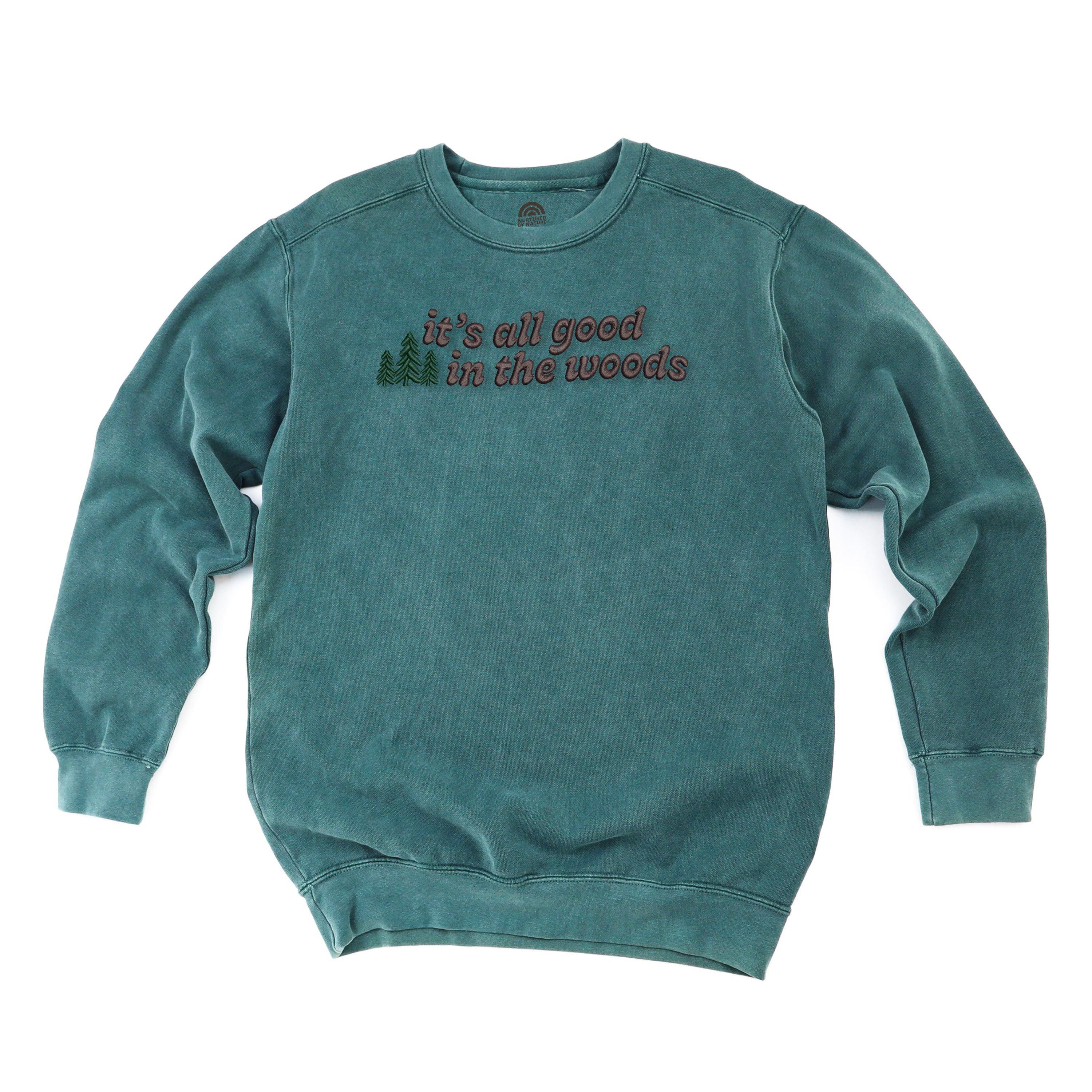 It&#39;s All Good in the Woods Embroidered Crewneck Sweatshirt