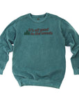 It's All Good in the Woods Embroidered Crewneck Sweatshirt