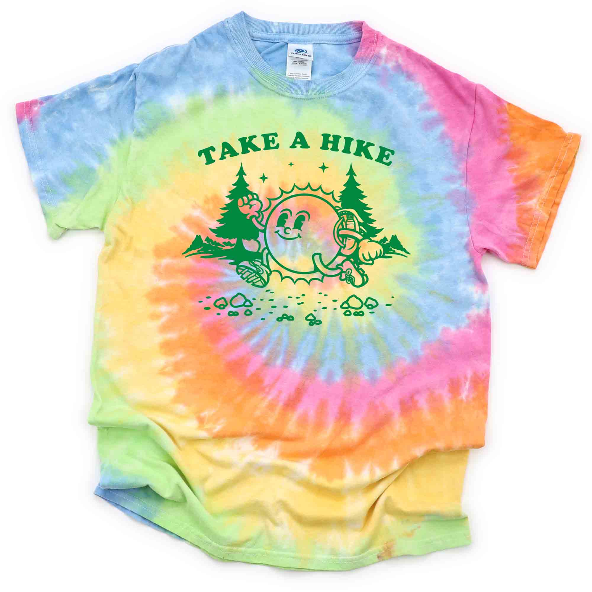 Take A Hike Kids Tie Dye Graphic T-Shirt