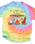 Life is Better by the Campfire Kids Tie Dye Graphic T-Shirt