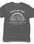 Graveyard Tours Cemetery Graphic T-Shirt with Skeleton Tourists by Nurtured by Nature Studio