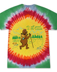 It's All Good in the Woods Hiking Bear Kids Tie Dye Graphic T-Shirt
