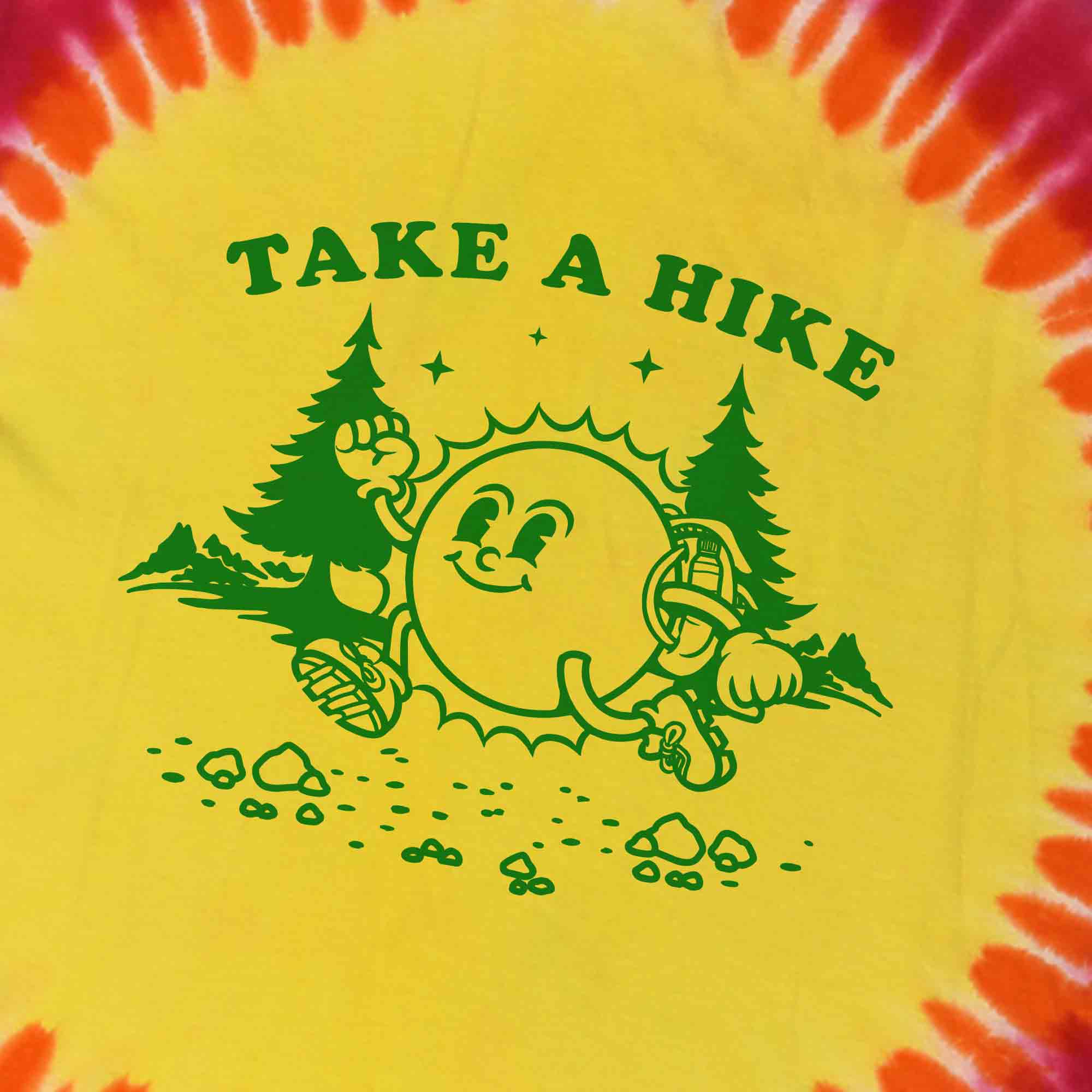 Take A Hike Kids Tie Dye Graphic T-Shirt