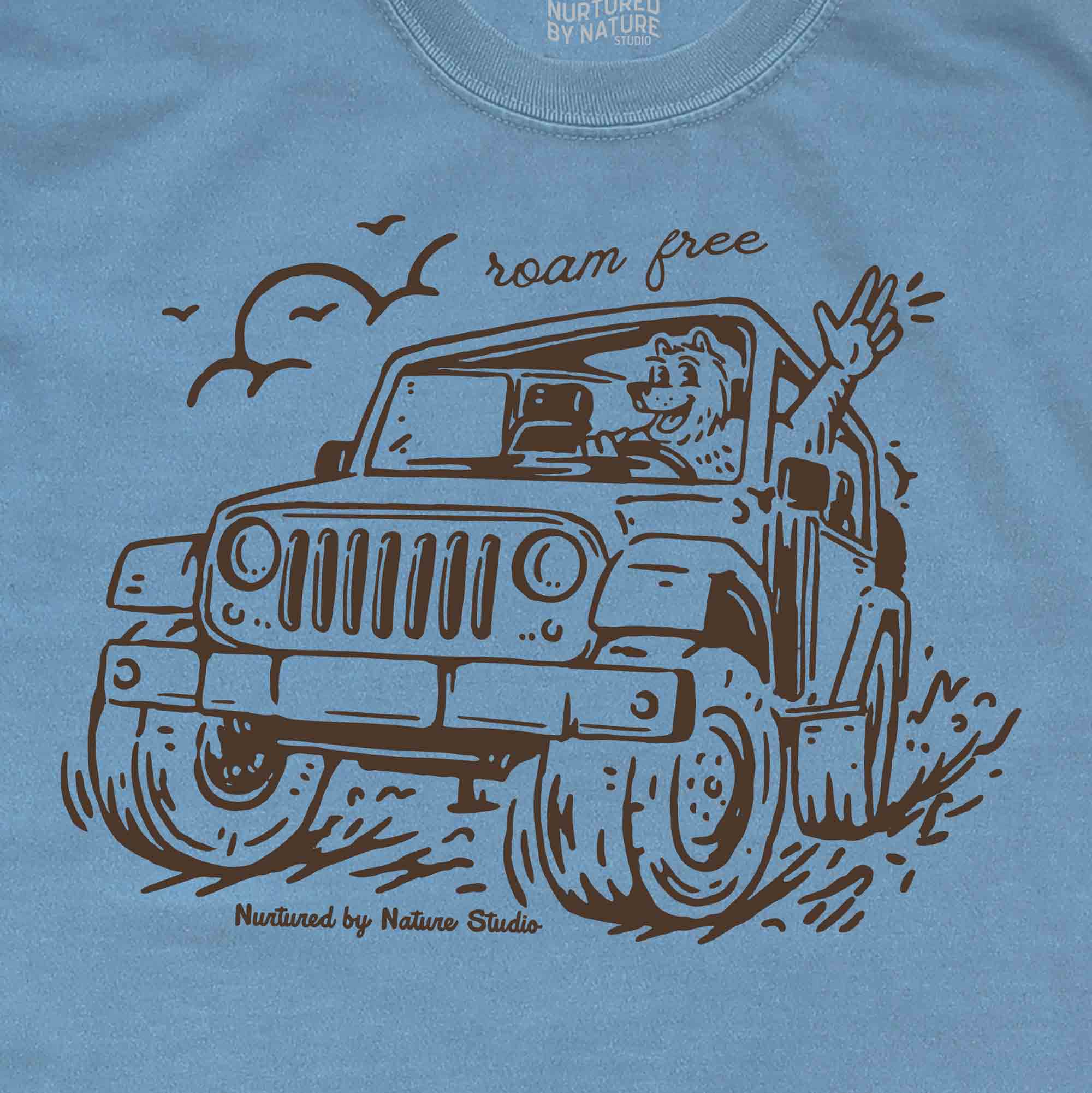 Roam Free Bear Retro T-Shirt