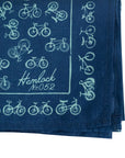 Bicycle Pattern on Dark Blue Bandana at Nurtured by Nature Studio Hiking, Camping, Outdoorsy Gift