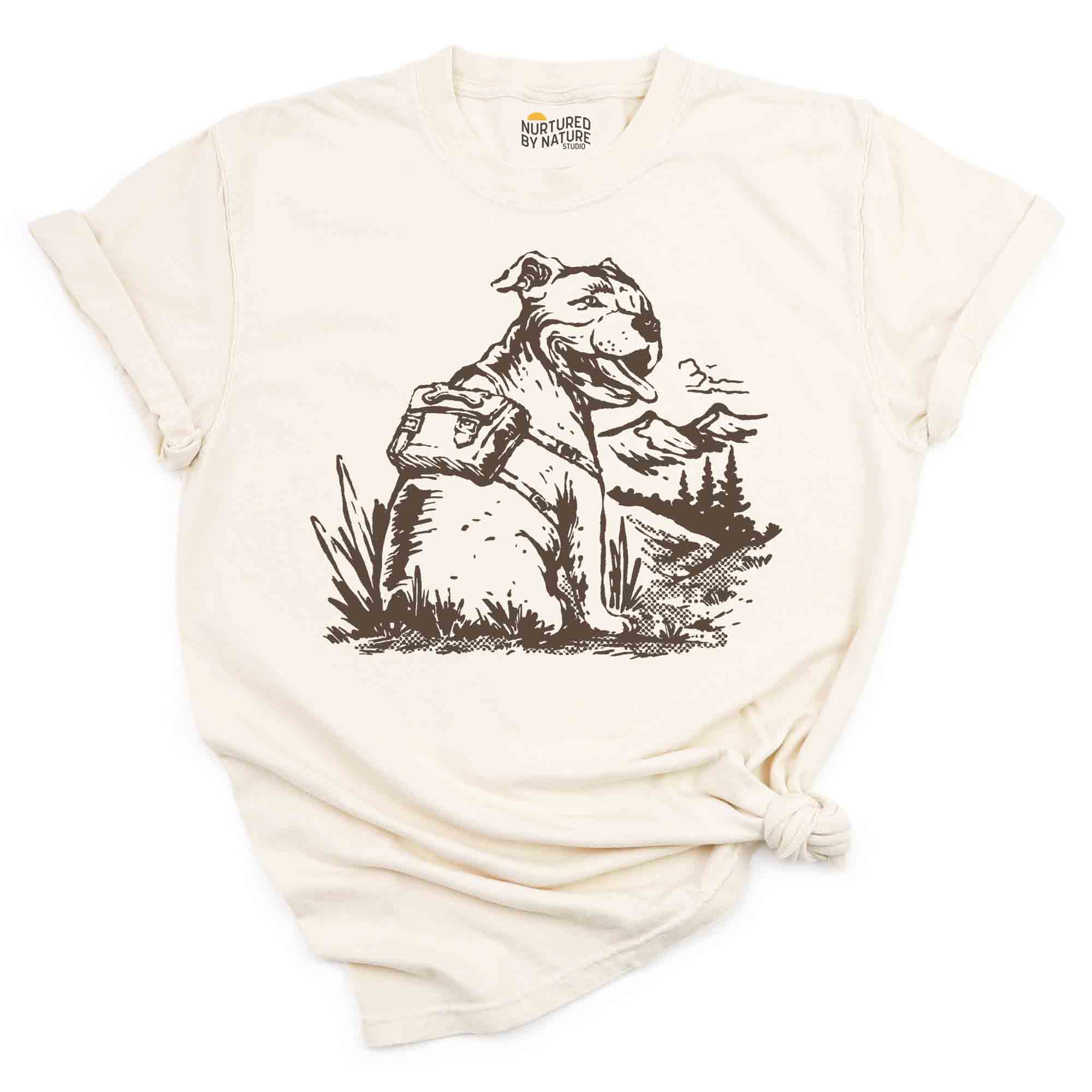 Pit Bull Hiking Buddy Graphic T-Shirt
