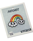 happy clouds & rainbow iron-on patch