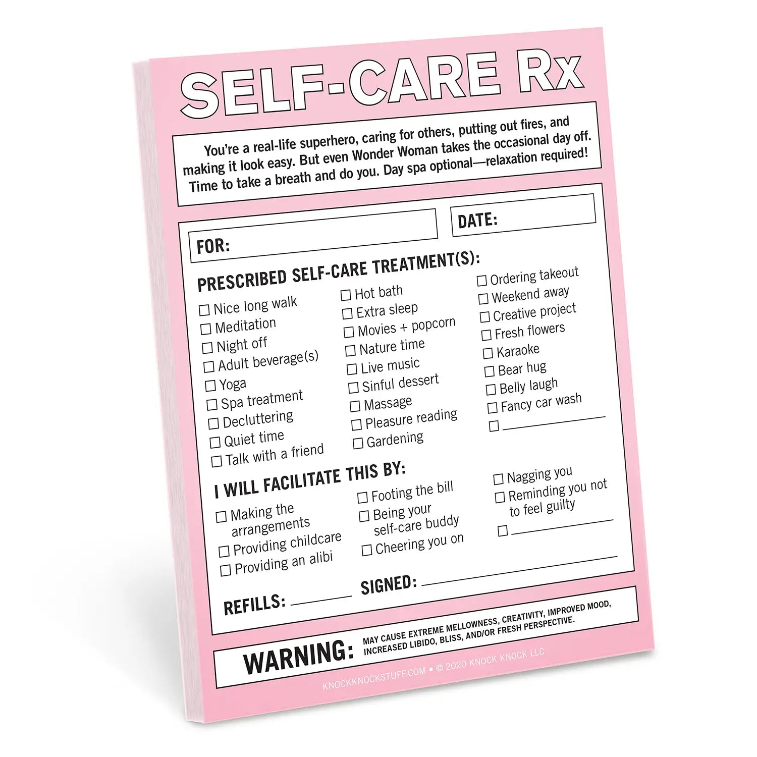 Self-Care Rx Notepad